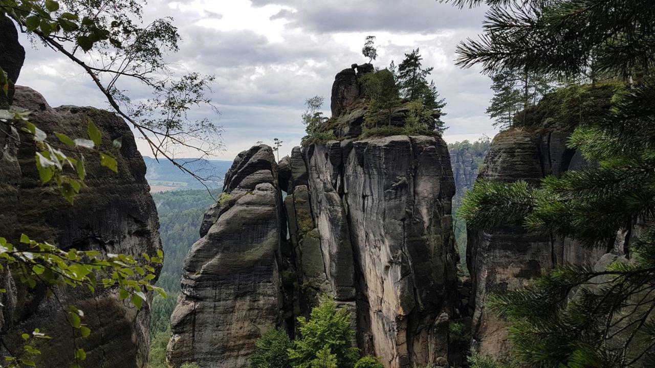 Ferienhaus Winterbergblick, Saechsische Schweiz Hinterhermsdorf Bagian luar foto